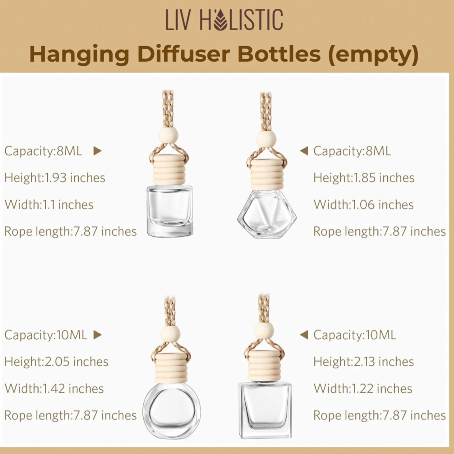 Hanging Car Diffuser (empty for DIYs)