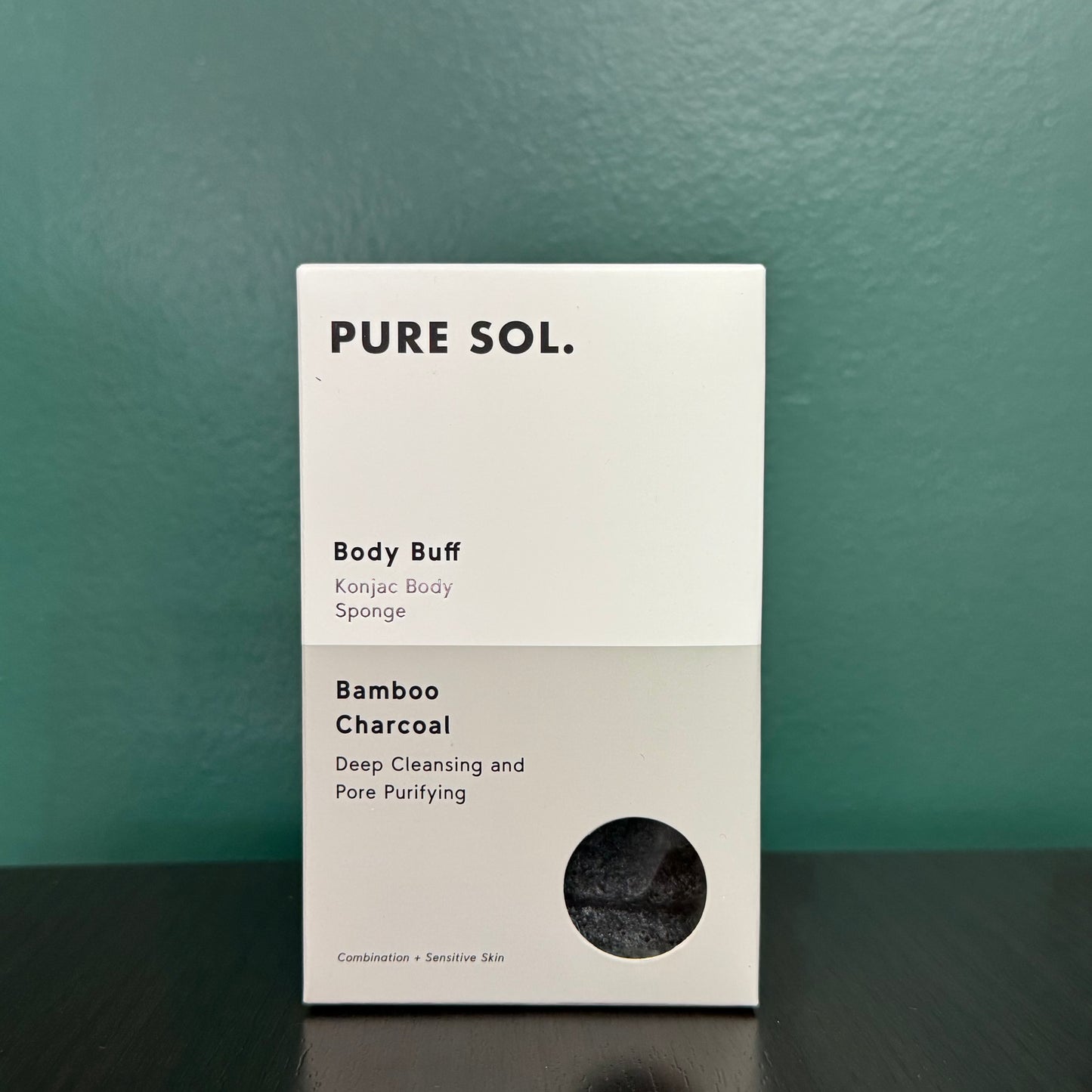 Pure SOL Konjac Body Sponge (Bamboo Charcoal)