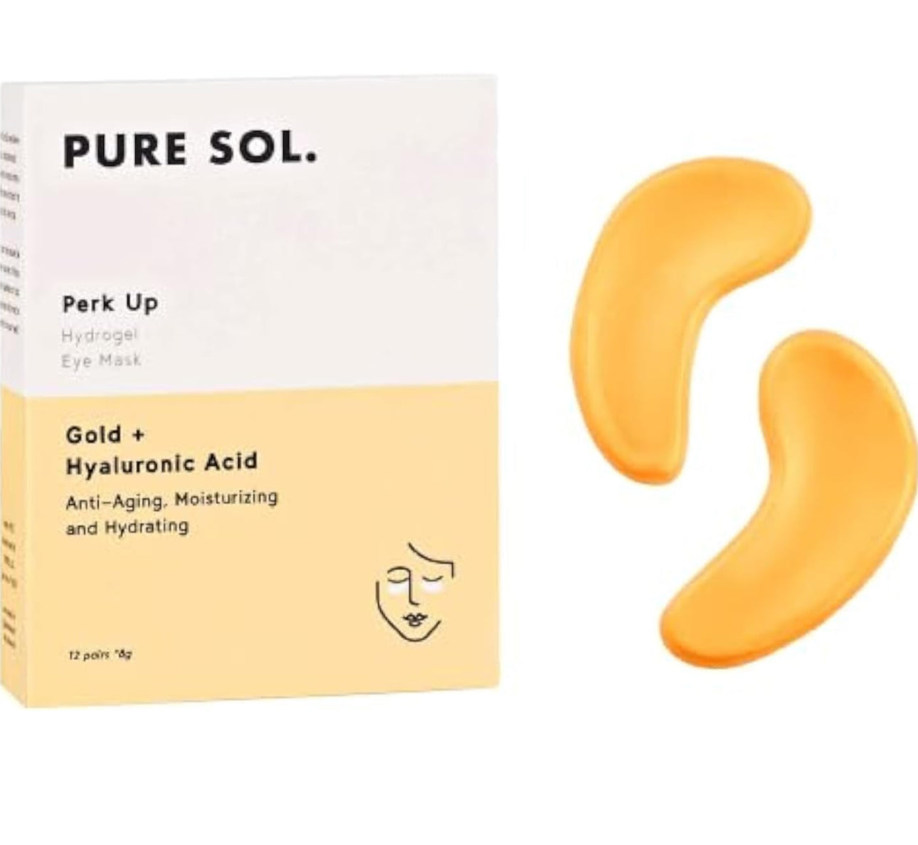 Pure SOL Hydrogel Eye Mask Gold + Hyaluronic Acid (Perk Up)
