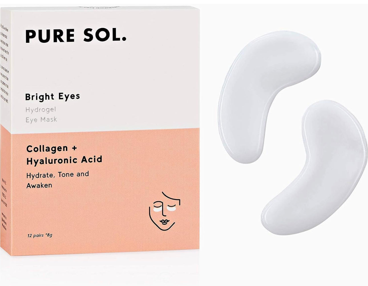 Pure SOL Hydrogel Eye Mask Collagen + Hyaluronic Acid (Bright Eyes)